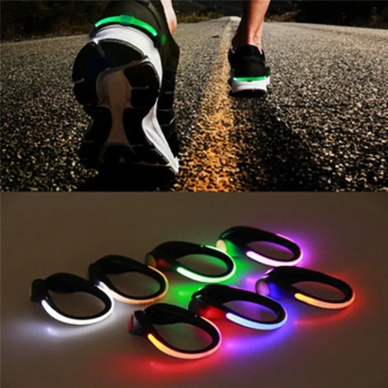 Reflective Night Running Shoes - 2024 Luz luminosa con clip para