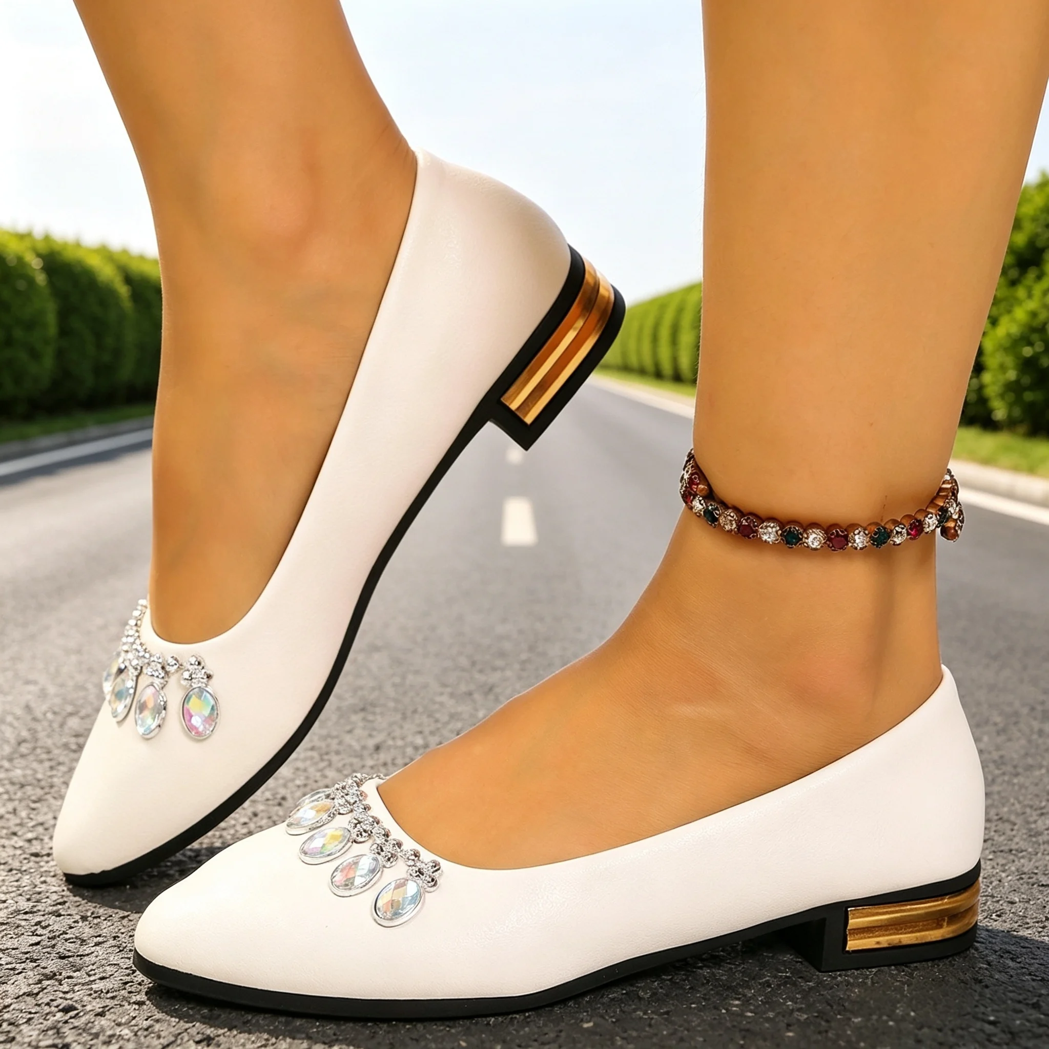 Women'S Shoes - Zapatos Planos de Mujer con Punta