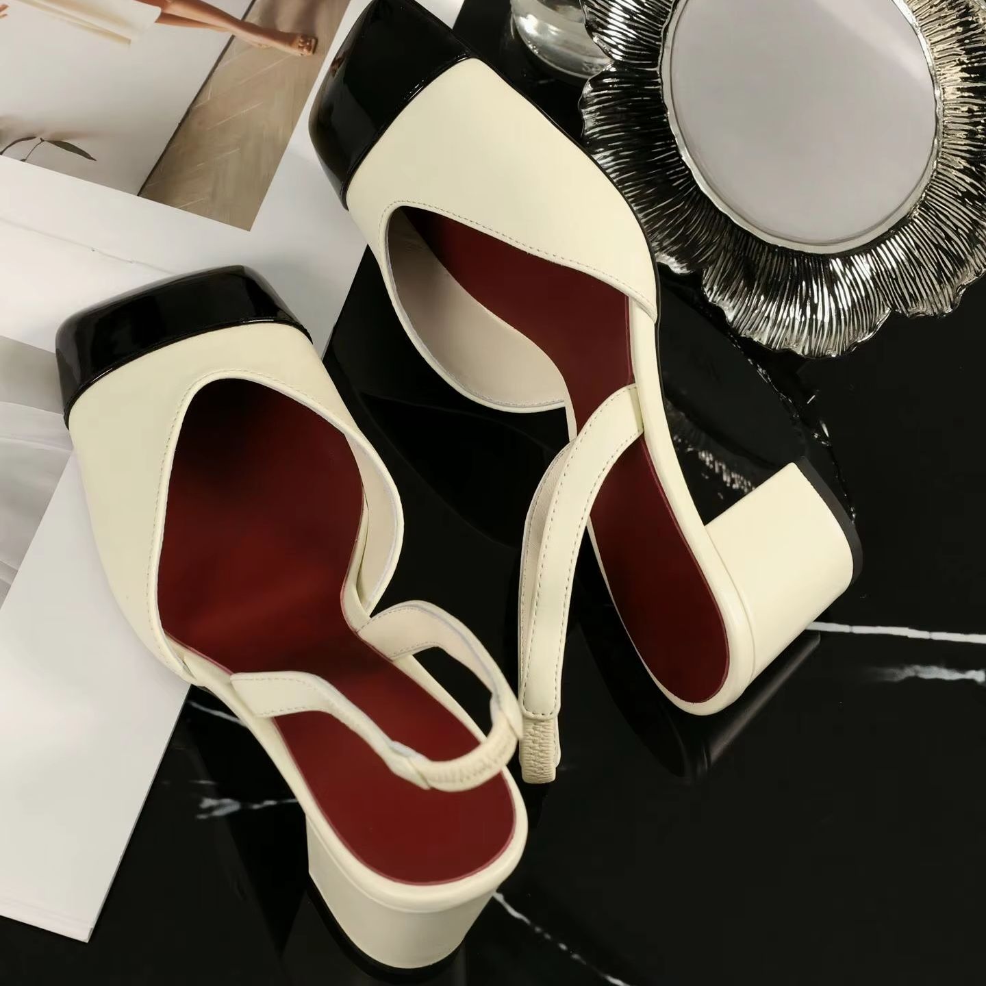 Zapatos de Tacón Bajo para Muj - Sandals reseña y precio
