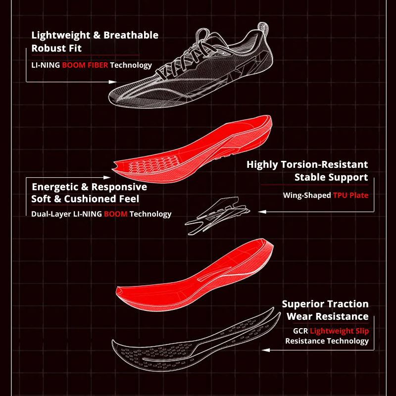 Li-Ning RED HARE 9 PRO, Zapati - Reflective Night Running Shoes reseña y precio