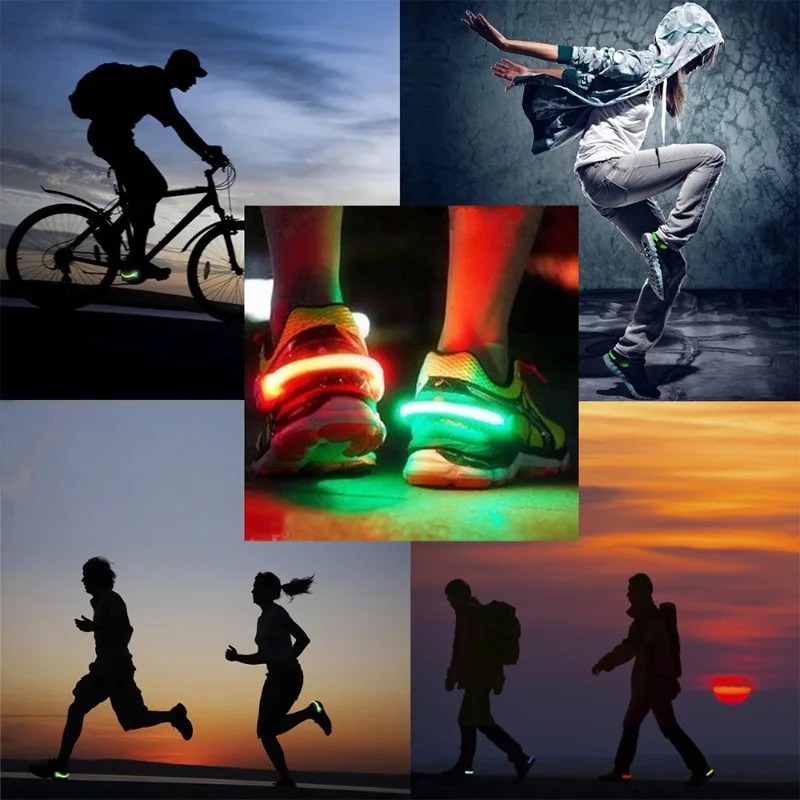 2024 Luz luminosa con clip par - Reflective Night Running Shoes reseña y precio