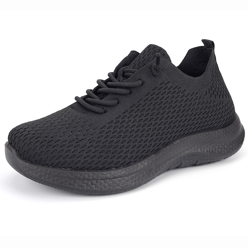 Zapatos de verano para mujer,  - Knit Fabric Lace Up Sneakers reseña y precio