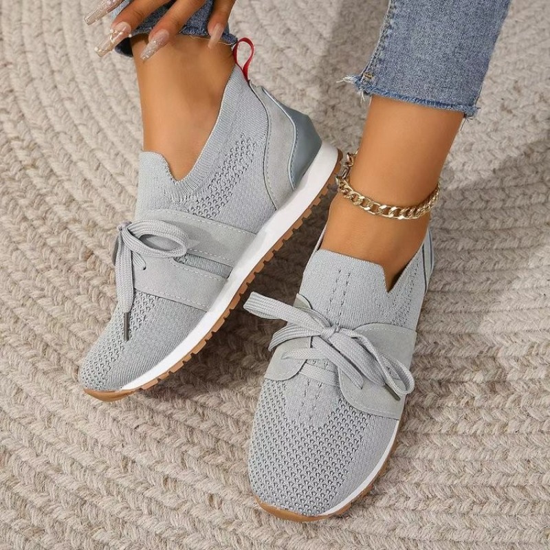 Nuevas zapatillas De deporte t - Knit Fabric Lace Up Sneakers reseña y precio