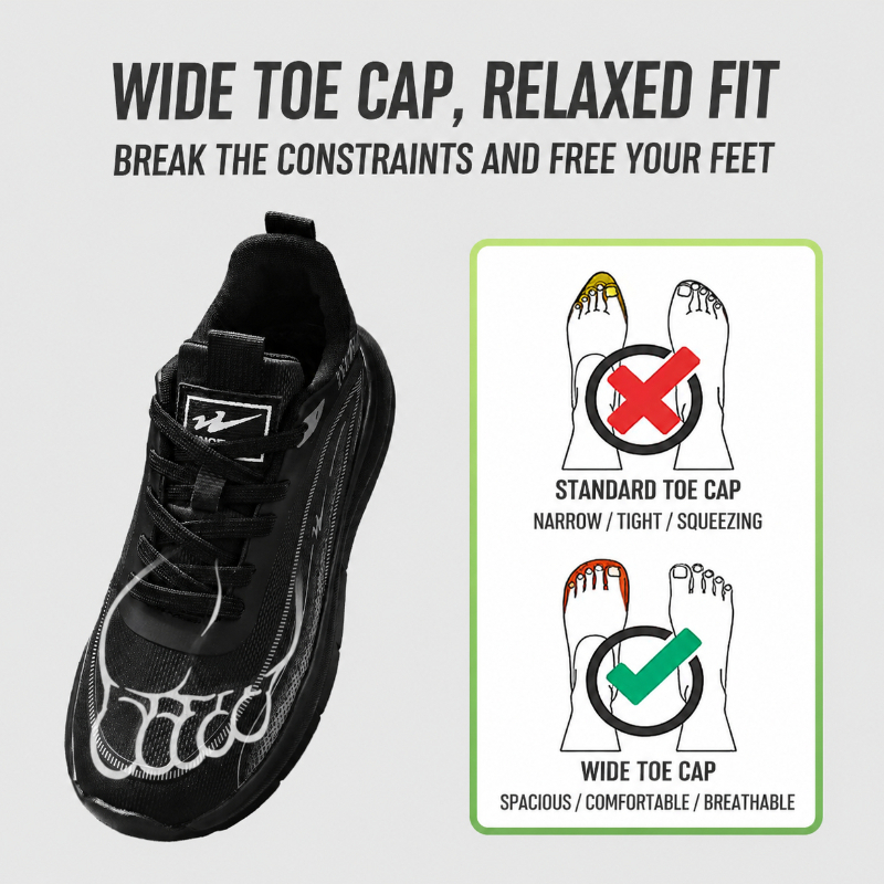 Zapatillas Deportivas de Hombr - Wide Toe Box Running Sneakers reseña y precio